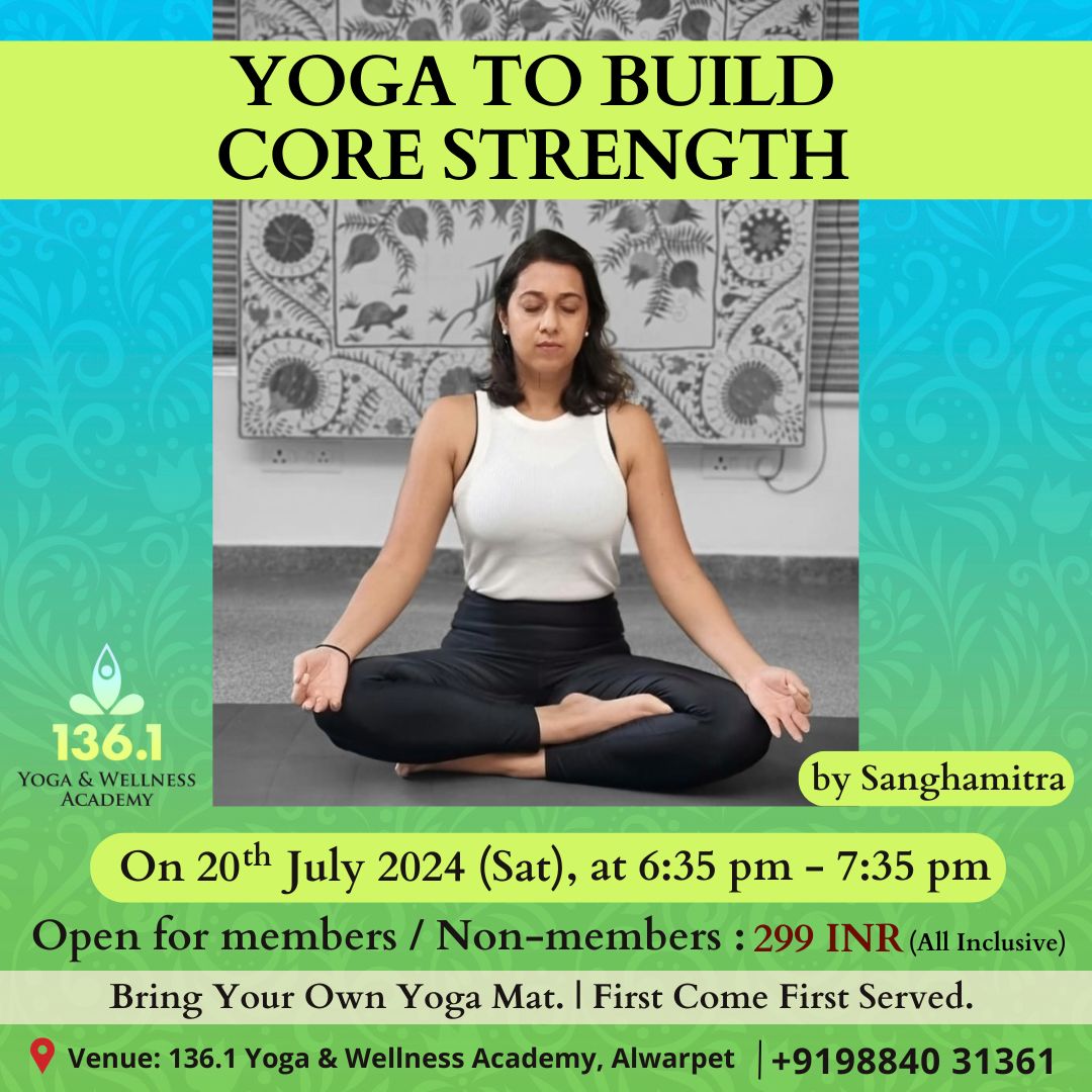 Yoga to build core strength Insta post